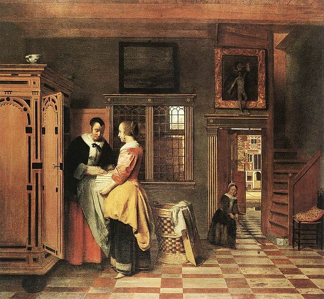 Pieter de Hooch At the Linen Closet